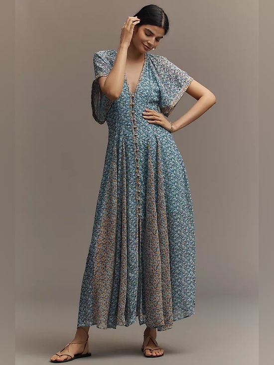 Anthropologie Dresses & Skirts - By Anthropologie Pleated Smocked Maxi Dress
